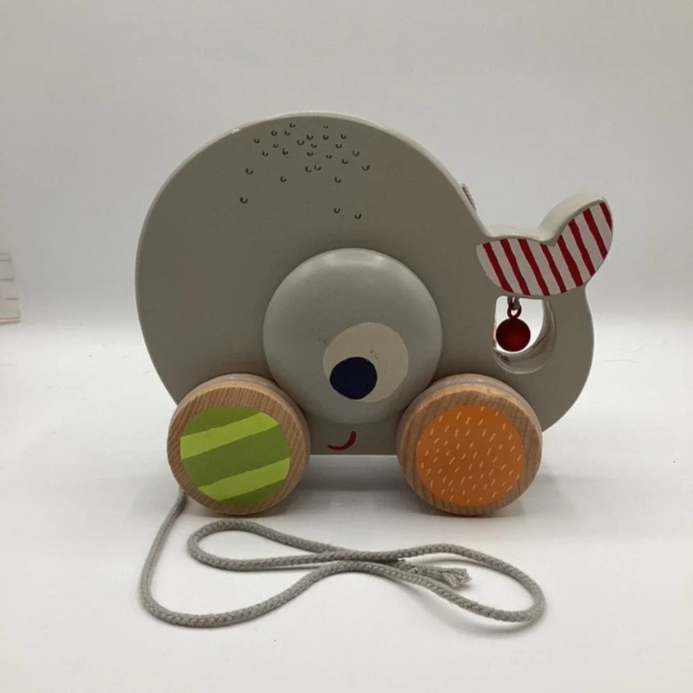 Bababoo  Wooden Toddler Pull Toy Wilma the Whale‎ Made in Germany 7.5